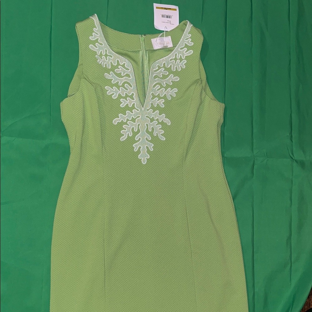 Amaya Dress-Key Lime/ White Sleeveless Mini Dress